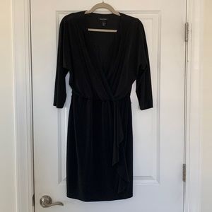 White House Black Market solid black dress - size 8
